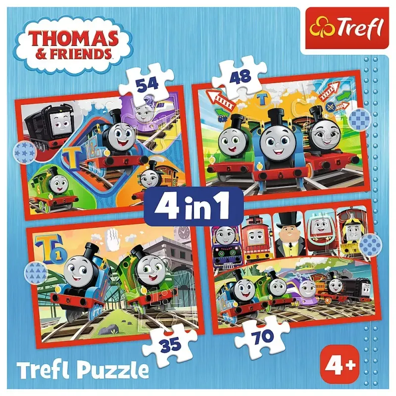 Jucarii, Copii si Bebe - Jucarii si jocuri - Jocuri si puzzle - Puzzle - Puzzle trefl 4in1 thomas trenuletele amuzante - Infinity.ro