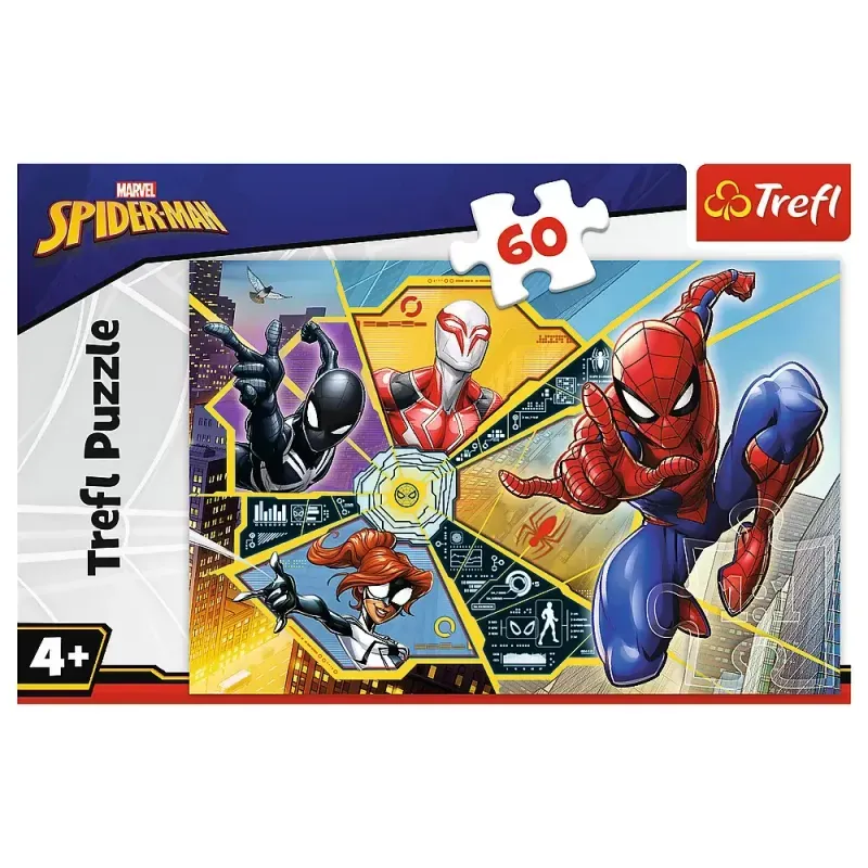 Jucarii, Copii si Bebe - Jucarii si jocuri - Jocuri si puzzle - Puzzle - Puzzle trefl 60 spiderman panza de paianjen - Infinity.ro