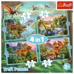 Jucarii, Copii si Bebe - Jucarii si jocuri - Jocuri si puzzle - Puzzle - Puzzle trefl 4in1 lumea dinozaurilor - Infinity.ro