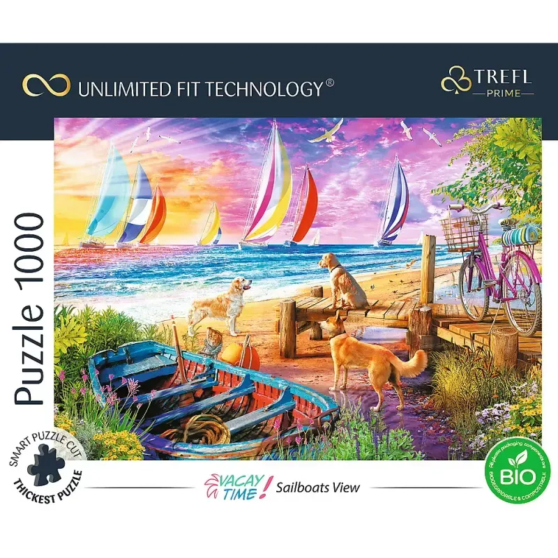 Jucarii, Copii si Bebe - Jucarii si jocuri - Jocuri si puzzle - Puzzle - Puzzle trefl uft 1000 barcile pe mare - Infinity.ro