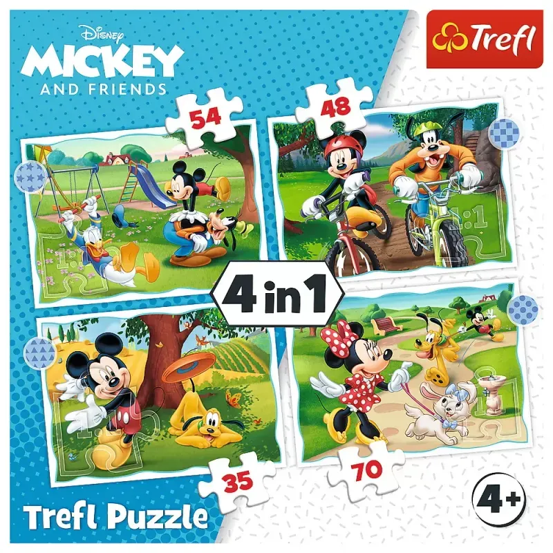 Jucarii, Copii si Bebe - Jucarii si jocuri - Jocuri si puzzle - Puzzle - Puzzle trefl 4in1 mickey mouse ziua deosebita - Infinity.ro