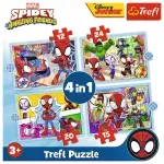 Jucarii, Copii si Bebe - Jucarii si jocuri - Jocuri si puzzle - Puzzle - Puzzle trefl 4in1 spiday echipa spiday - Infinity.ro