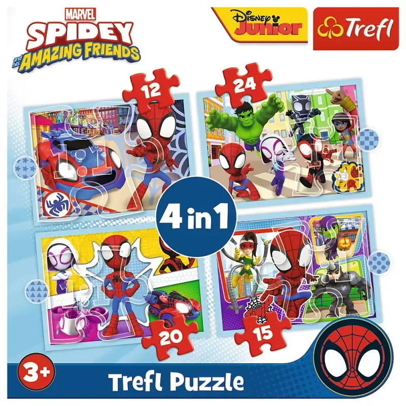 Jucarii, Copii si Bebe - Jucarii si jocuri - Jocuri si puzzle - Puzzle - Puzzle trefl 4in1 spiday echipa spiday - Infinity.ro