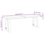 Casa si Gradina - Mobilier - Seturi de mobilier - Seturi mese si scaune - Set de masa din 3 piese, margini naturale, lemn masiv de acacia, lungime 140 cm - Infinity.ro