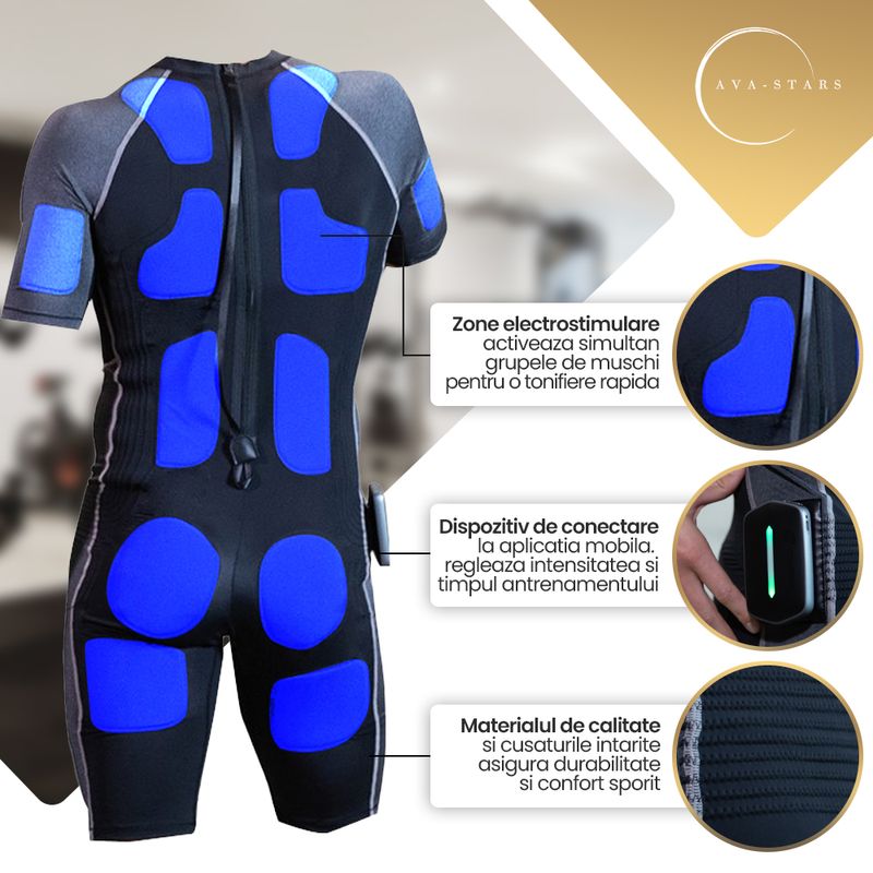 Ingrijire personala si Cosmetice - Aparate & accesorii ingrijire personala - Aparate cosmetice - Aparate intretinere si ingrijire corporala - Echipament EMS pentru Barbati, amelioreaza efectele sedentarismului, reface musculatura pentru mobilitate mai buna, L - Infinity.ro