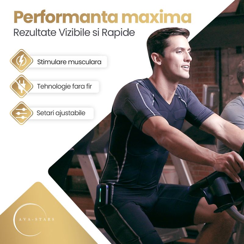 Ingrijire personala si Cosmetice - Aparate & accesorii ingrijire personala - Aparate cosmetice - Aparate intretinere si ingrijire corporala - Echipament EMS pentru Barbati, amelioreaza efectele sedentarismului, reface musculatura pentru mobilitate mai buna, L - Infinity.ro