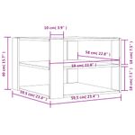 Casa si Gradina - Mobilier - Mese si birouri - Masute de cafea - Masuta de cafea, gri beton, 59,5x59,5x40 cm, lemn compozit - Infinity.ro