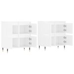 Casa si Gradina - Mobilier - Comode si corpuri - Comode - Servante, 2 piese, alb extralucios, lemn prelucrat - Infinity.ro