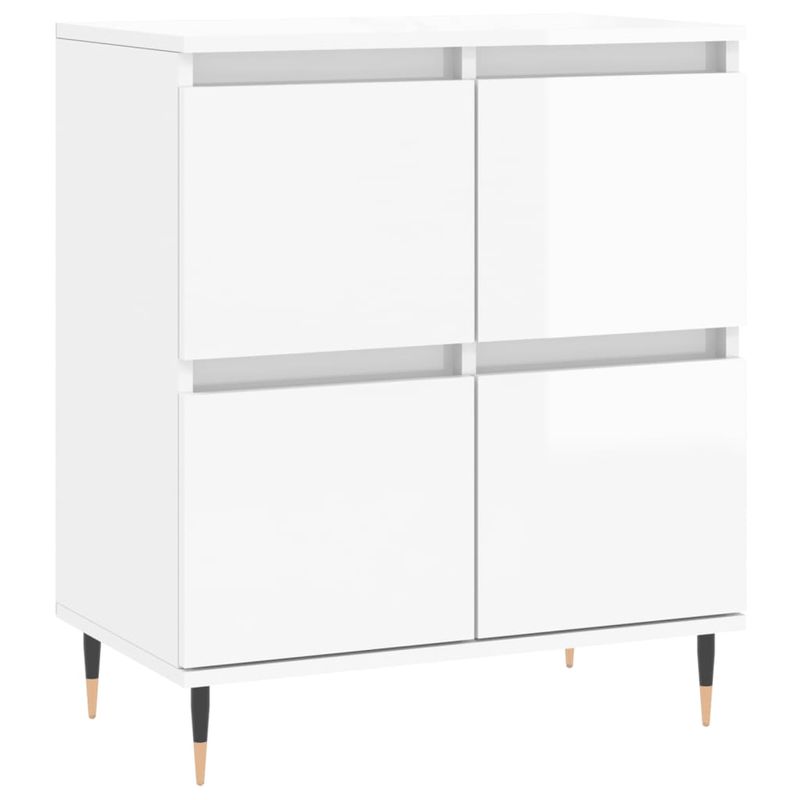 Casa si Gradina - Mobilier - Comode si corpuri - Comode - Servante, 2 piese, alb extralucios, lemn prelucrat - Infinity.ro