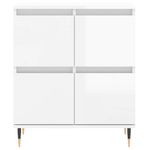 Casa si Gradina - Mobilier - Comode si corpuri - Comode - Servante, 2 piese, alb extralucios, lemn prelucrat - Infinity.ro