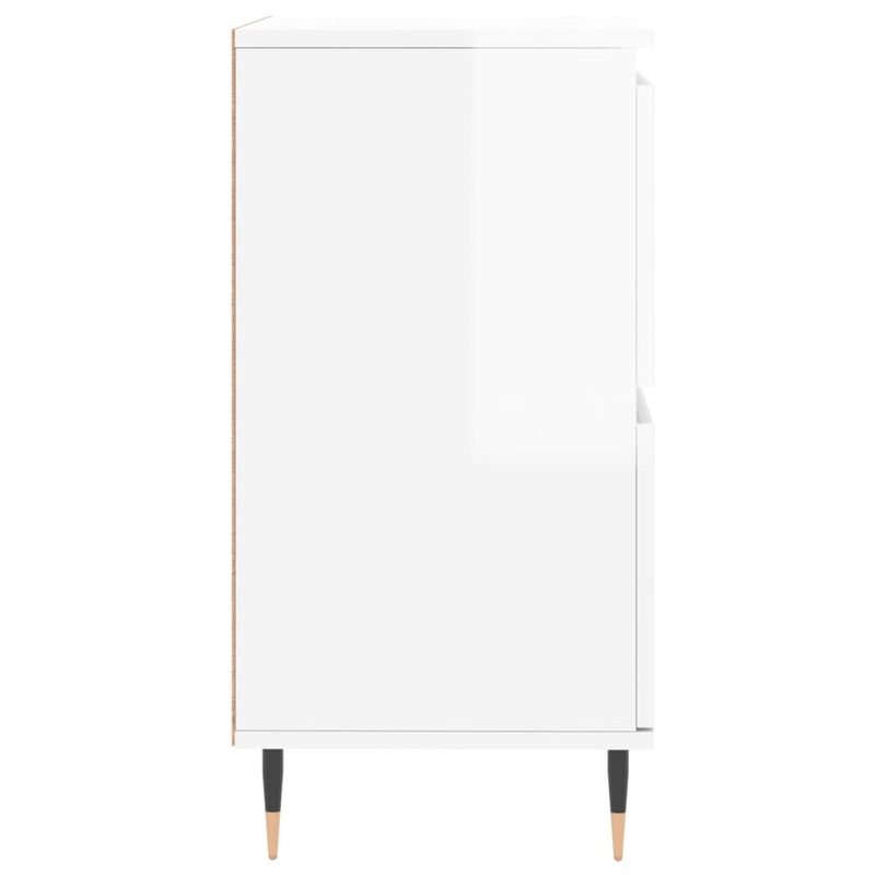 Casa si Gradina - Mobilier - Comode si corpuri - Comode - Servante, 2 piese, alb extralucios, lemn prelucrat - Infinity.ro