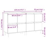 Casa si Gradina - Mobilier - Comode si corpuri - Comode - Servante, 2 piese, alb extralucios, lemn prelucrat - Infinity.ro