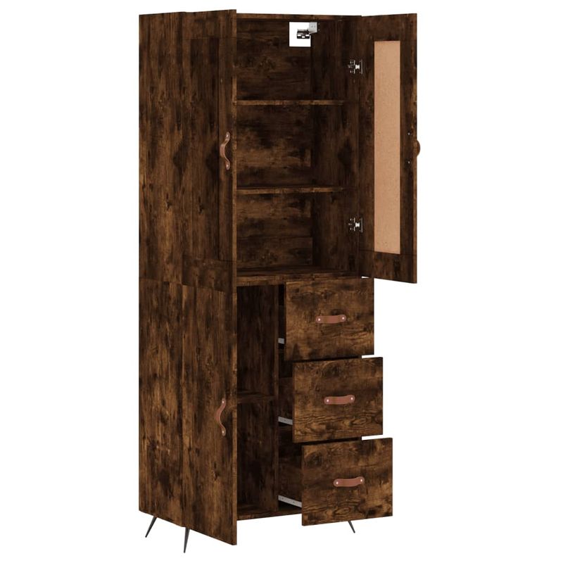 Casa si Gradina - Mobilier - Comode si corpuri - Corpuri bucatarie - Dulap inalt, stejar fumuriu, 69,5x34x180, lemn compozit - Infinity.ro