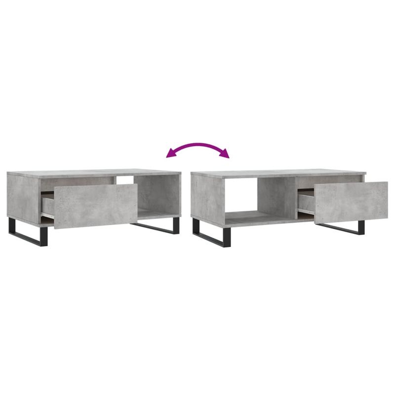 Casa si Gradina - Mobilier - Mese si birouri - Masute de cafea - Masuta de cafea, gri beton, 90x50x36,5 cm, lemn compozit - Infinity.ro