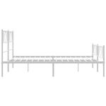Casa si Gradina - Mobilier - Paturi si accesorii - Paturi - Cadru de pat metalic cu tablie, alb, 150x200 cm - Infinity.ro