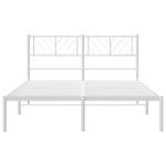 Casa si Gradina - Mobilier - Paturi si accesorii - Paturi - Cadru de pat metalic cu tablie, alb, 120x200 cm - Infinity.ro