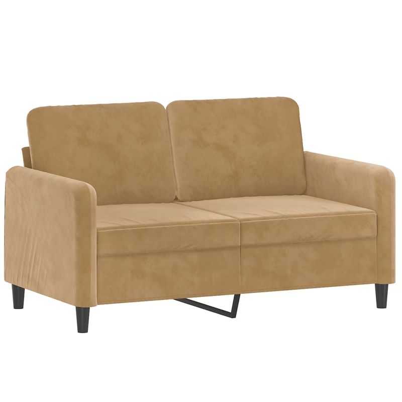 Casa si Gradina - Mobilier - Canapele si coltare - Canapele - Canapea cu 2 locuri cu pernute, maro, 120 cm, catifea - Infinity.ro