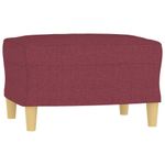 Casa si Gradina - Mobilier - Seturi de mobilier - Seturi living - Set canapea cu perne, 3 piese, rosu vin, material textil - Infinity.ro