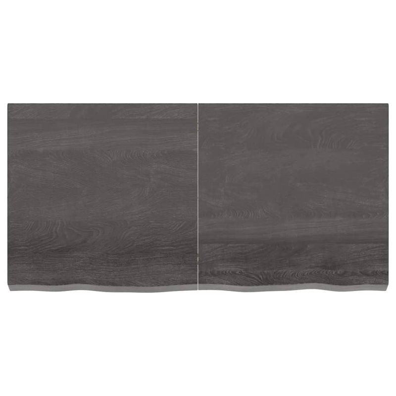 Casa si Gradina - Mobilier - Feronerie si accesorii mobila - Blat de masa maro 120x60x(2-6) cm, lemn masiv stejar tratat, maro închis - Infinity.ro
