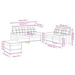 Casa si Gradina - Mobilier - Seturi de mobilier - Seturi living - Set canapea cu perne, 3 piese, rosu vin, material textil - Infinity.ro