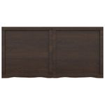 Casa si Gradina - Mobilier - Feronerie si accesorii mobila - Blat de masa maro 120x60x(2-6) cm, lemn masiv stejar tratat, maro închis - Infinity.ro