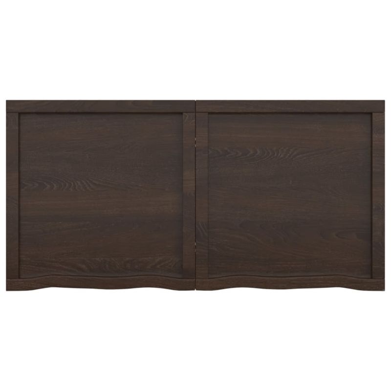 Casa si Gradina - Mobilier - Feronerie si accesorii mobila - Blat de masa maro 120x60x(2-6) cm, lemn masiv stejar tratat, maro închis - Infinity.ro