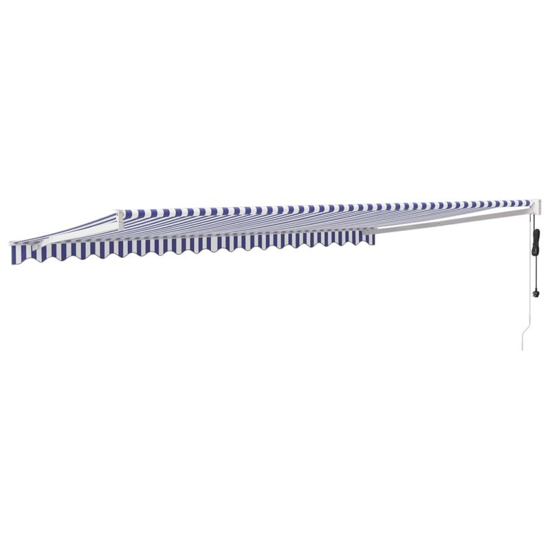 Casa si Gradina - Gradina si terasa - Umbrele si pavilioane - Pavilioane - Copertina retractabila automata, 5x3 m, albastru și alb - Infinity.ro