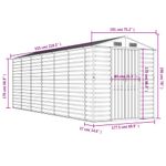 Casa si Gradina - Gradina si terasa - Casute de gradina - Sopron de gradina, antracit, 191x555x198 cm, otel galvanizat - Infinity.ro