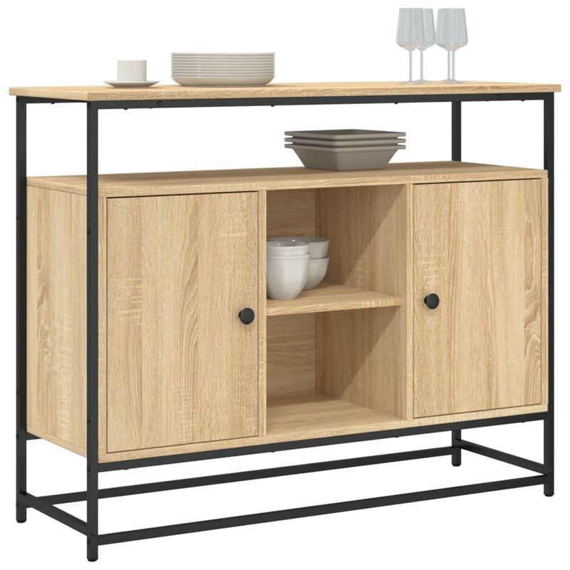 Casa si Gradina - Mobilier - Comode si corpuri - Comode - Servanta, stejar sonoma, 100x35x80 cm, lemn prelucrat - Infinity.ro