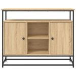 Casa si Gradina - Mobilier - Comode si corpuri - Comode - Servanta, stejar sonoma, 100x35x80 cm, lemn prelucrat - Infinity.ro