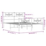 Casa si Gradina - Mobilier - Paturi si accesorii - Paturi - Cadru pat metalic cu tablie de cap/picioare, negru, 160x200 cm - Infinity.ro