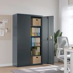Casa si Gradina - Constructii - Depozitare, transport si protectie - Rafturi, fisete si vestiare - Fiset, antracit, 105x40x180 cm, otel - Infinity.ro