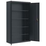 Casa si Gradina - Constructii - Depozitare, transport si protectie - Rafturi, fisete si vestiare - Fiset, antracit, 105x40x180 cm, otel - Infinity.ro