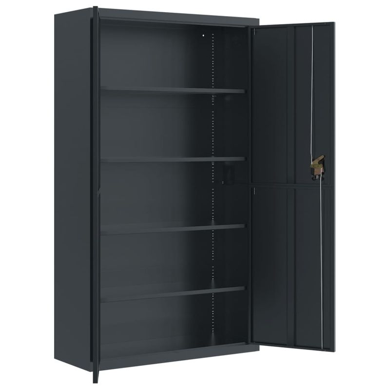 Casa si Gradina - Constructii - Depozitare, transport si protectie - Rafturi, fisete si vestiare - Fiset, antracit, 105x40x180 cm, otel - Infinity.ro