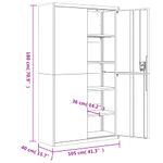 Casa si Gradina - Constructii - Depozitare, transport si protectie - Rafturi, fisete si vestiare - Fiset, antracit, 105x40x180 cm, otel - Infinity.ro