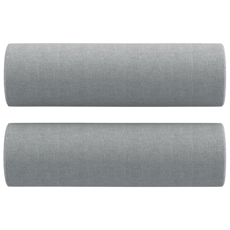 Casa si Gradina - Mobilier - Seturi de mobilier - Seturi living - Set de canapele cu perne, 3 piese, gri deschis, textil - Infinity.ro