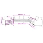 Casa si Gradina - Mobilier - Seturi de mobilier - Seturi living - Set canapea cu perne, 3 piese, rosu vin, material textil - Infinity.ro