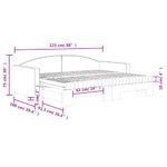 Casa si Gradina - Mobilier - Paturi si accesorii - Paturi - Pat de zi cu extensie si saltele, crem, 90x200 cm, textil - Infinity.ro