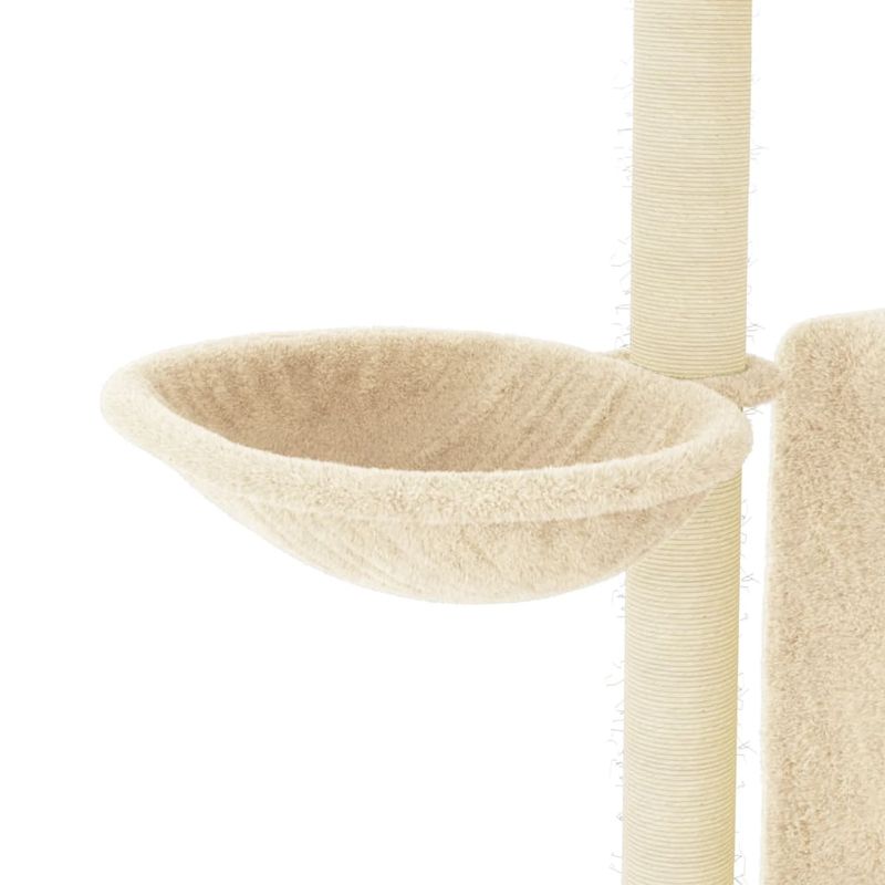Petshop - Accesorii petshop - Jucarii animale - Ansambluri de joaca - Ansamblu de pisici cu stalpi din funie de sisal, crem, 96,5 cm - Infinity.ro