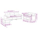 Casa si Gradina - Mobilier - Seturi de mobilier - Seturi living - Set de canapele cu perne, 3 piese, gri deschis, microfibra - Infinity.ro