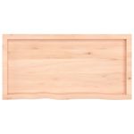 Casa si Gradina - Mobilier - Feronerie si accesorii mobila - Blat de masa, 100x50x(2-4) cm, lemn masiv de stejar netratat - Infinity.ro