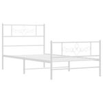 Casa si Gradina - Mobilier - Paturi si accesorii - Paturi - Cadru de pat metalic cu tablie de cap/picioare, alb, 80x200 cm - Infinity.ro