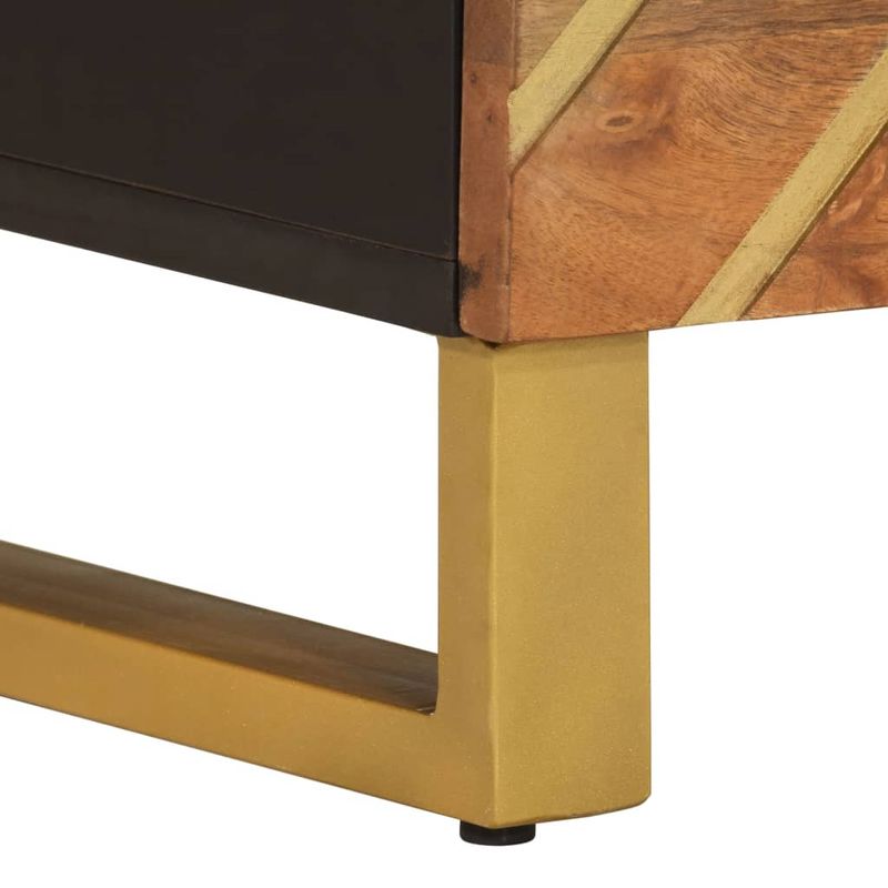 Casa si Gradina - Mobilier - Comode si corpuri - Noptiere - Noptiera, maro si negru, lemn masiv de mango - Infinity.ro