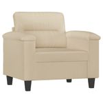 Casa si Gradina - Mobilier - Seturi de mobilier - Seturi living - Set de canapele cu perne, 3 piese, crem, microfibra - Infinity.ro