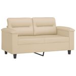 Casa si Gradina - Mobilier - Seturi de mobilier - Seturi living - Set de canapele cu perne, 3 piese, crem, microfibra - Infinity.ro