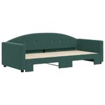 Casa si Gradina - Mobilier - Paturi si accesorii - Paturi - Pat de zi cu extensie, verde inchis, 90x200 cm, catifea - Infinity.ro