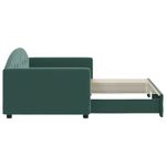 Casa si Gradina - Mobilier - Paturi si accesorii - Paturi - Pat de zi cu extensie, verde inchis, 90x200 cm, catifea - Infinity.ro