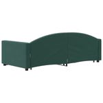 Casa si Gradina - Mobilier - Paturi si accesorii - Paturi - Pat de zi cu extensie, verde inchis, 90x200 cm, catifea - Infinity.ro