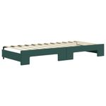Casa si Gradina - Mobilier - Paturi si accesorii - Paturi - Pat de zi cu extensie, verde inchis, 90x200 cm, catifea - Infinity.ro