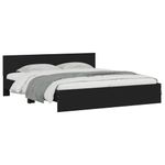Casa si Gradina - Mobilier - Paturi si accesorii - Paturi - Cadru de pat cu tablie, negru, 180x200 cm - Infinity.ro